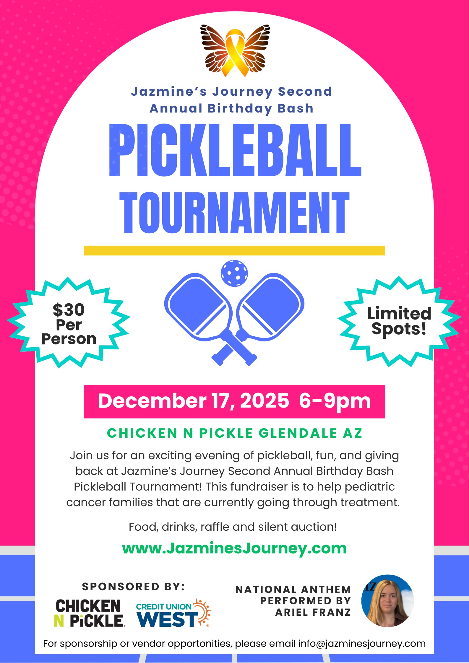 Pickleball Tournament flyer